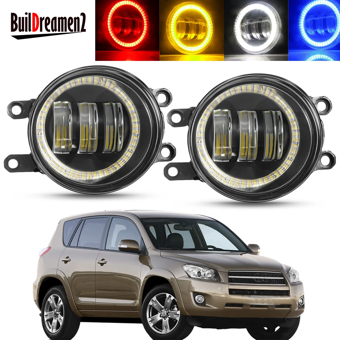 Противотуманные фары в сборе с ангельским глазом 2 шт. для Toyota RAV4 RAV 4 2006-2012 2016-2018