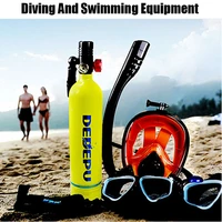 mini scuba 1l diving tank and dive mask combination free breathing underwater for 20 minutes swimming kit respirator free box