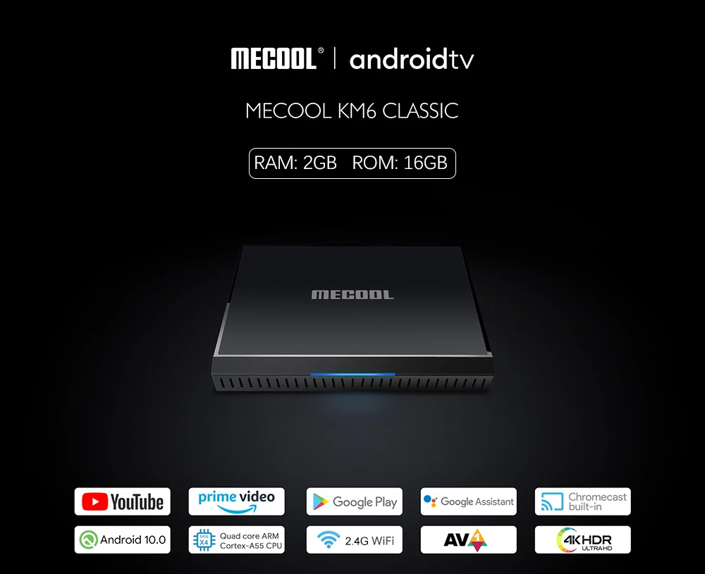 ТВ-приставка на Android 10 Mecool KM6 Amlogic S905X4 Wifi 6 2 4G 5G Google Certified AV1 BT5.0 1000M телеприставка 16G 32G