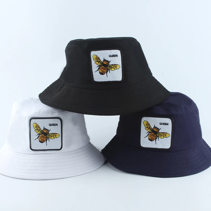 Панама с вышивкой животного для мужчин и женщин шляпа козырьком в стиле хип хоп