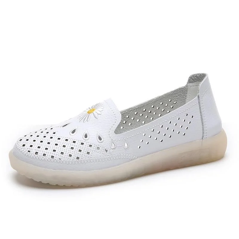 2021 Сезон осень Мягкая кожаная обувь на плоской подошве Женские туфли-лодочки с