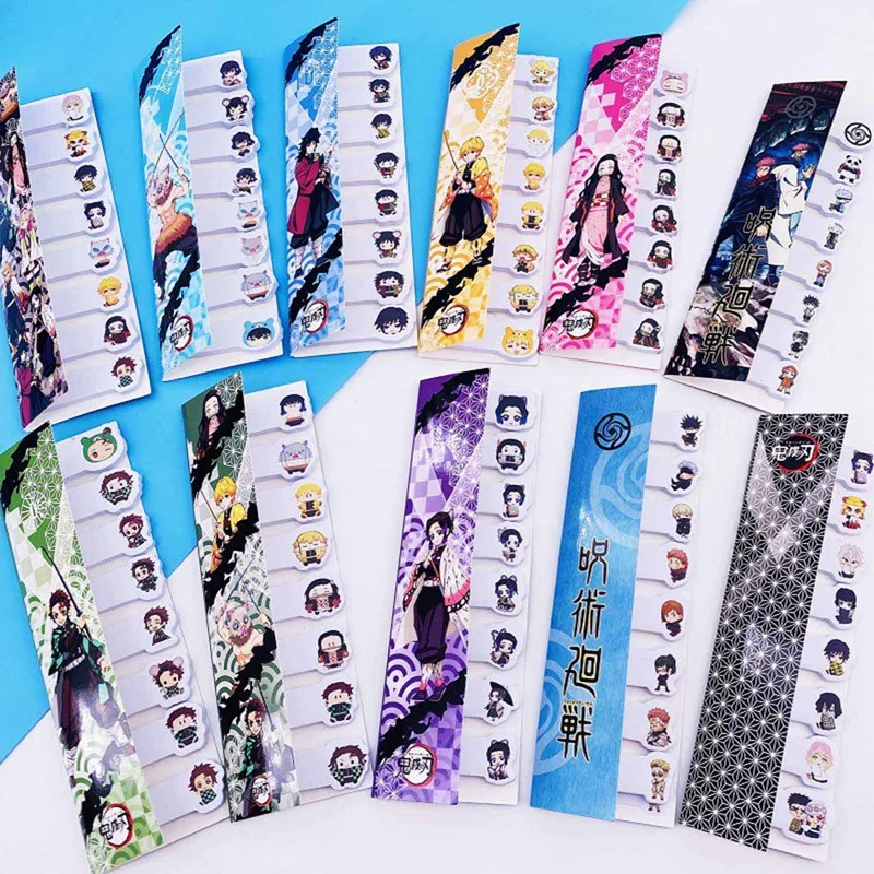 

Anime Demon Slayer: Kimetsu No Yaiba Kamado Tanjirou Bookmark Note Memo Pad Note Student Stationery 8 Styles 240 sticker