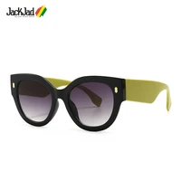 jackjad 2021 fashion women cat eye style retro rivets sunglasses street snap vintage brand design sun glasses oculos de sol 2108