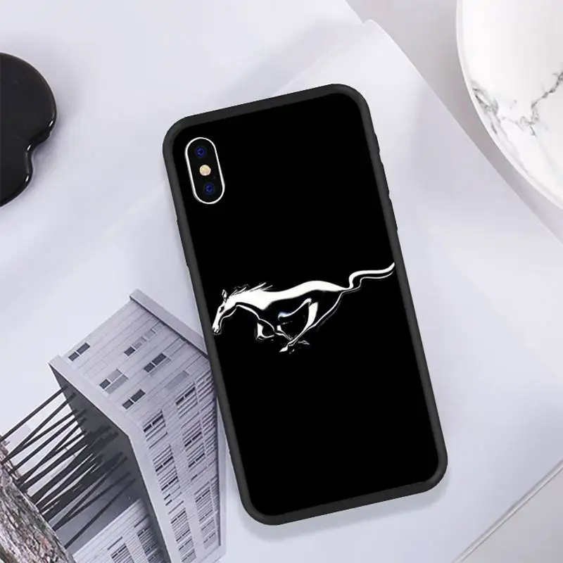 

Gallop Mustang Phone Case For IPhone 11 12 Pro Max 6 6s 7 8 Plus XS XR 12mini SE 2020 Black Soft TPU Cover Silicone Coque