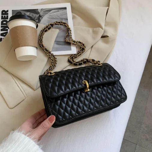 

2021 new style handbag small fragrance bag Yuantong bag female diagonal cylindrical chain Yuantong bowling bag XB1006