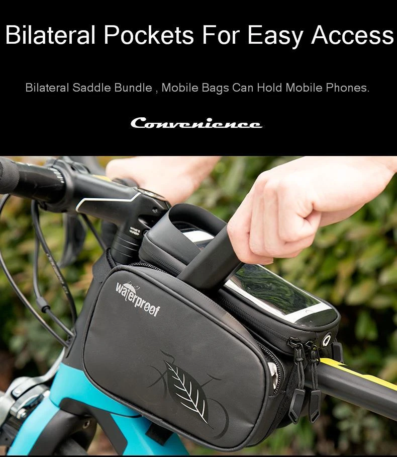 Велосипедный передний луч пакет с сенсорным экраном сумка для телефона на раме