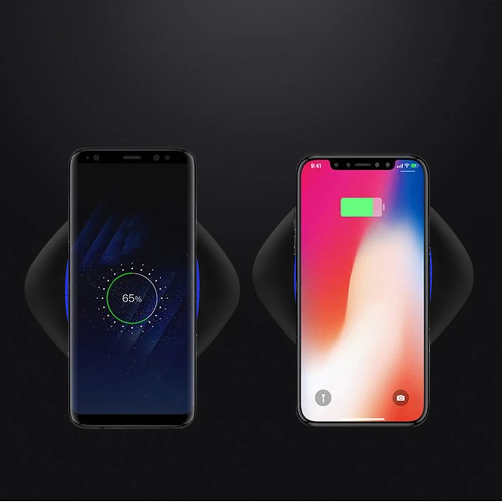 10 Вт квадратное QI Беспроводное зарядное устройство для iPhone 11 Pro XS MAX X 8 Настольный