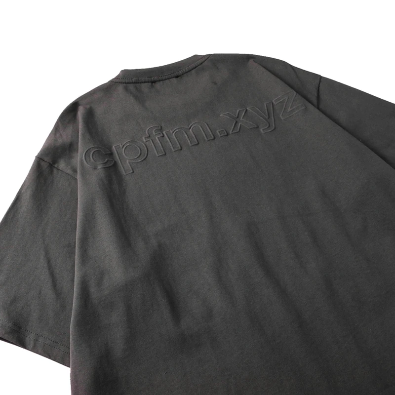 

Harajuku Smiley Letter Foam Kanye Tshirts Mens High Street Oversize Short Sleeve Summer T Shirt Hip Hop Loose Casual Tees