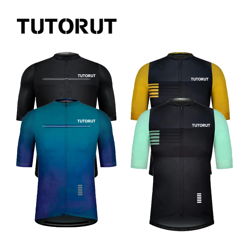 

Men's Cycling Jersey Short Sleeve Outdoor Wear Bike Shirt Quick Dry Summer Mountain Bicycle Clothes With Reflective Strip