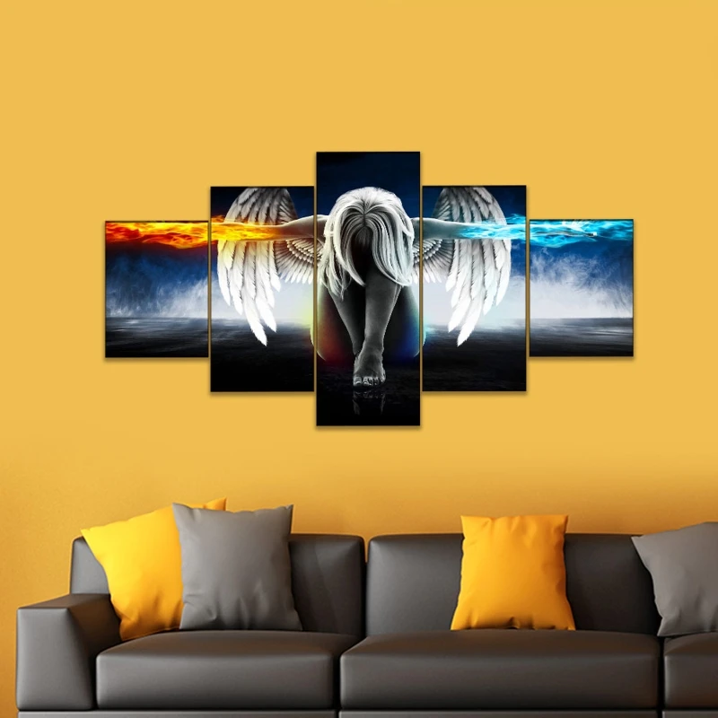 

5pcs Unframed Wing Oil Paintings Print Posters Wall Art Pictures Home Decoration
