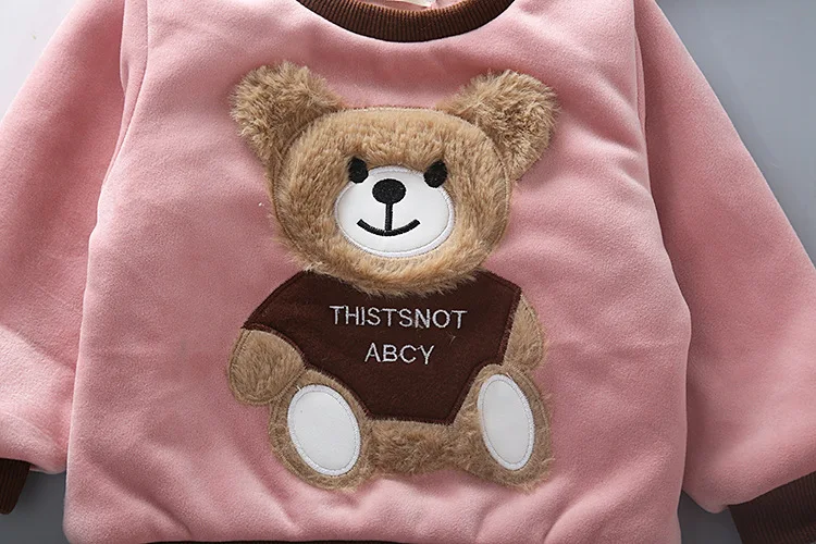 Spring Autumn baby Girls Clothing Sets Thicken winter Hooded jacket Coats +Pants 3PCS Baby Tracksuit Warm Kids Clothes | Детская одежда
