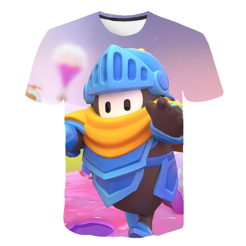 

2021 Latest 3D Children's T-shirt Jelly Bean Game Graphic Print Short-sleeved BABY Summer Street Fashion Cartoon Cute Shirt Top