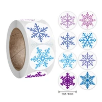 christmas stickers 50 500pcs cartoon snowflake pattern stickers christmas decorations for home new year