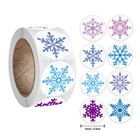 Рождественские наклейки 50-500 шт., Мультяшные наклейки со снежинками, рождественские украшения для дома, новый год