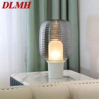 dlmh contemporary table lamp design aluminum e27 desk light home led decorative for foyer living room office bedroom