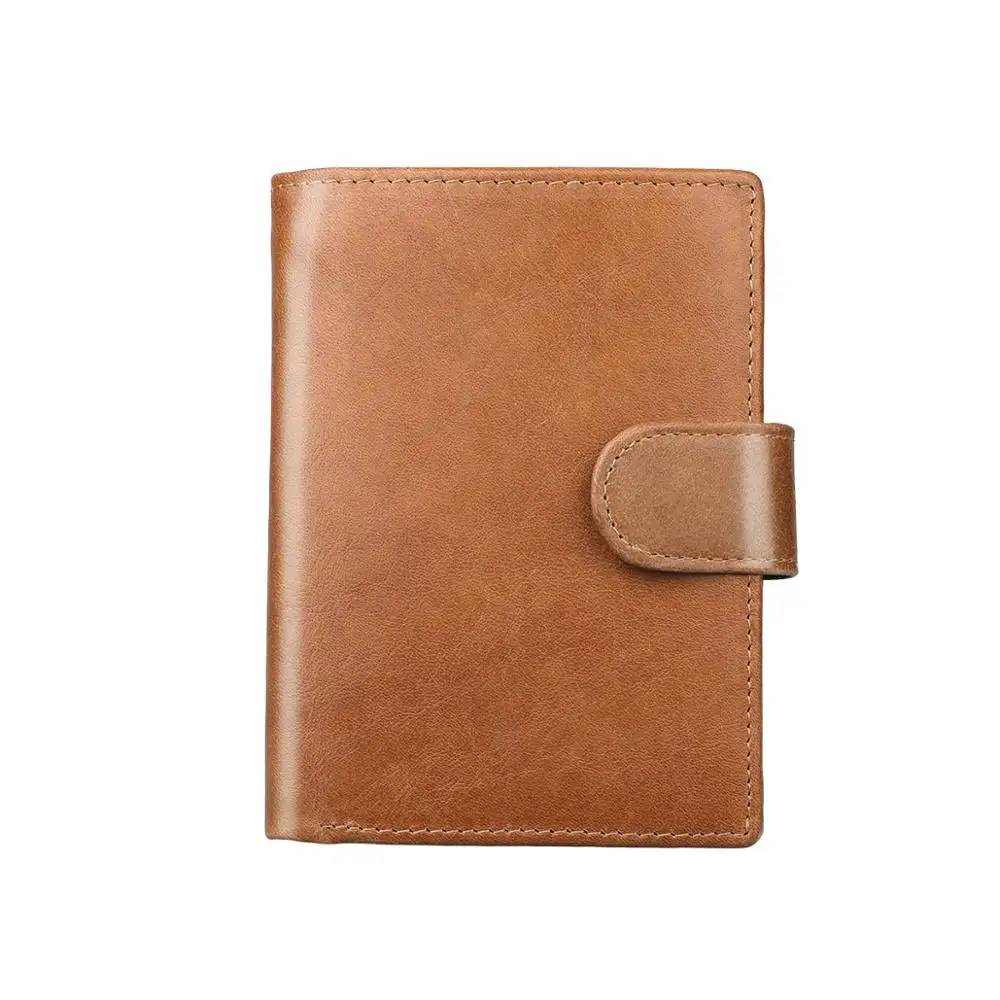 Кошельки для мужчин Роскошные из натуральной кожи черные кредитные карты RFID