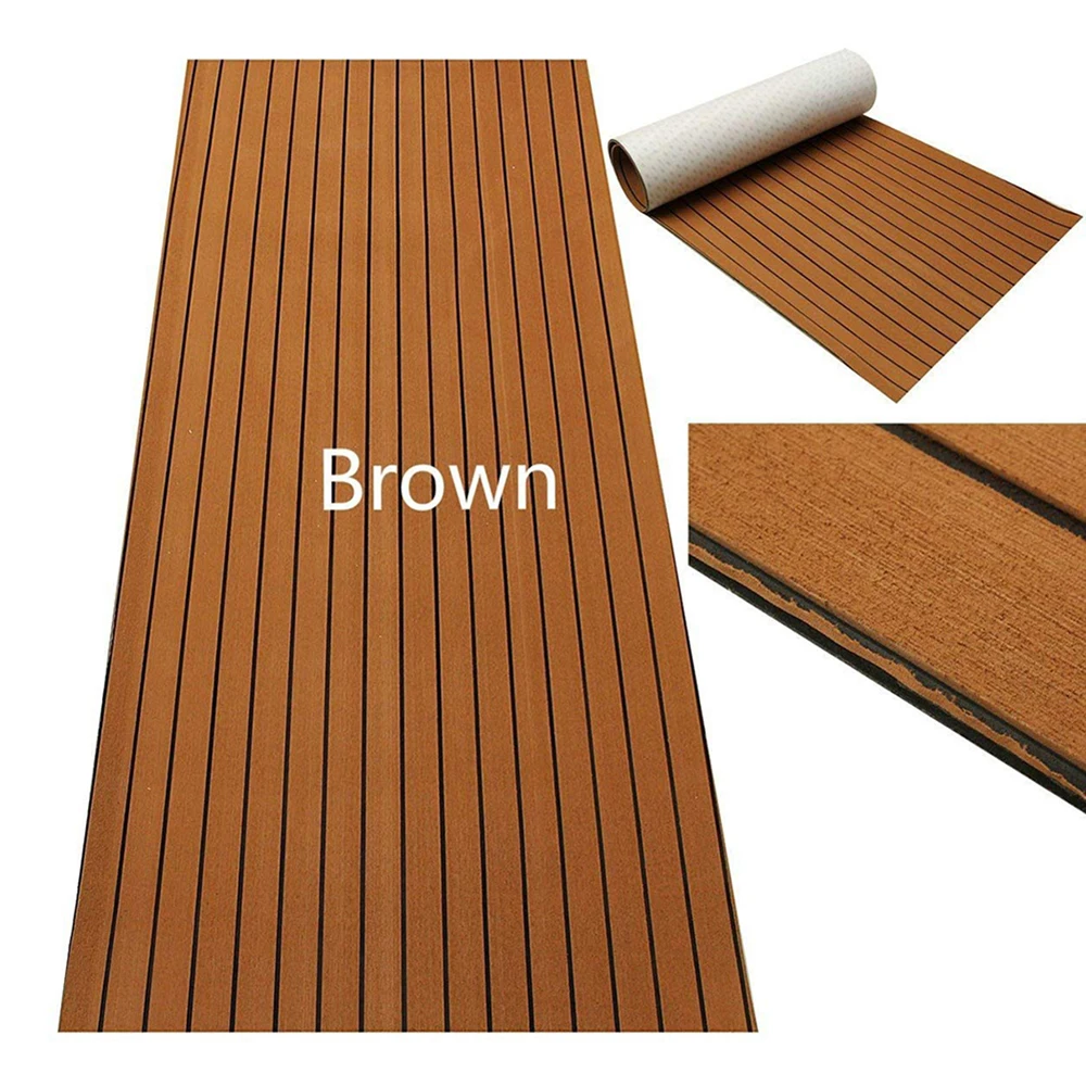 

Boat Mat EVA Imitation Wood Floor Pad Flooring Fit For Yacht Self-Adhesive Flooring Faux Boat Decking Teak Decking Sheet Boat