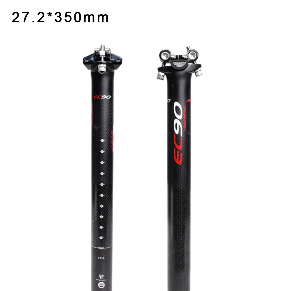 

EC90 Carbon Fiber MTB Road Bike Cycle Lightweight Seatpost Universal Size For 27.2/30.8/31.6*350/400mm Optional Length