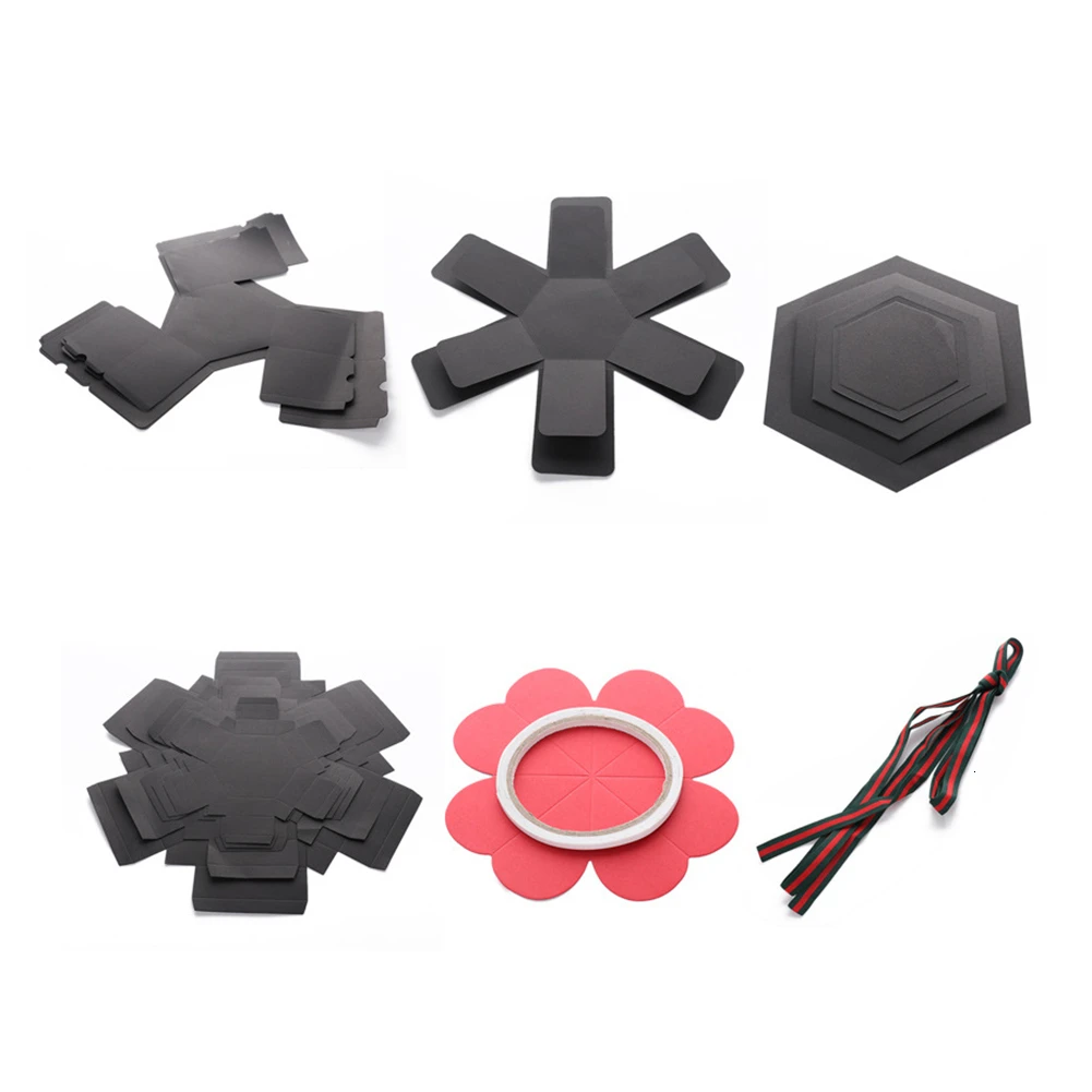 Бомба коробка Шестигранная многослойная сюрприз признание DIY альбом скрапбук