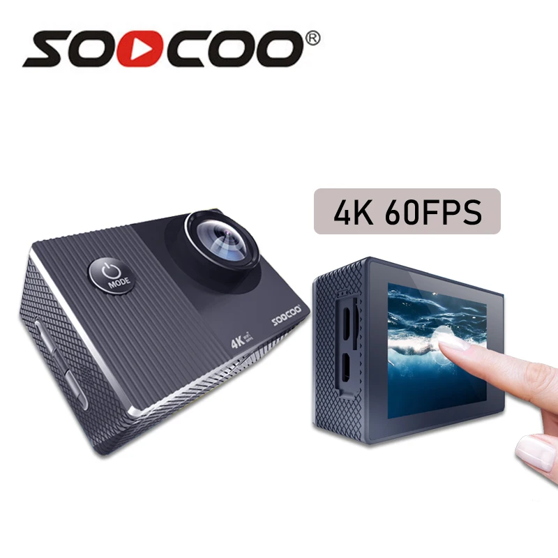 

Экшн-камера SOOCOO F91R, Ultra HD, 4K, 60fps, Wi-Fi, сенсорный экран, водонепроницаемая камера для шлема велосипеда, Спортивная видеокамера с поддержкой 128G