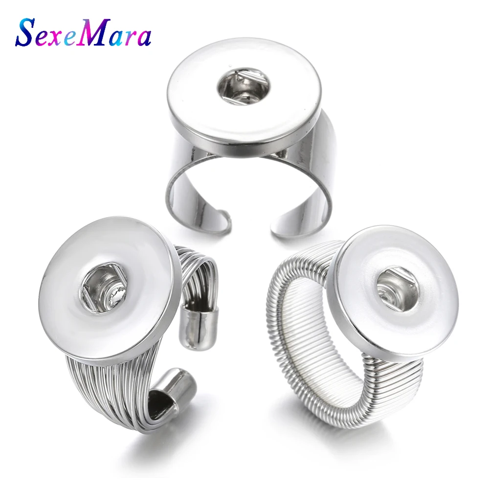 Новое ювелирное изделие для поделок серебряное кольцо кнопок 18 мм кнопки