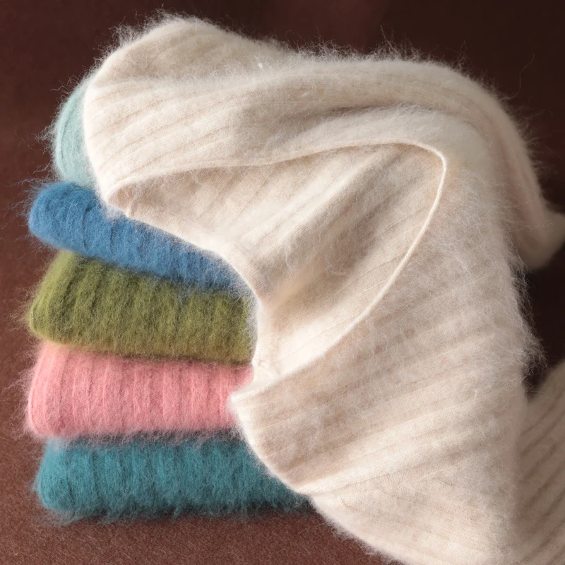 Супертеплые женские свитера и пуловеры из 100% норкового кашемира зимние