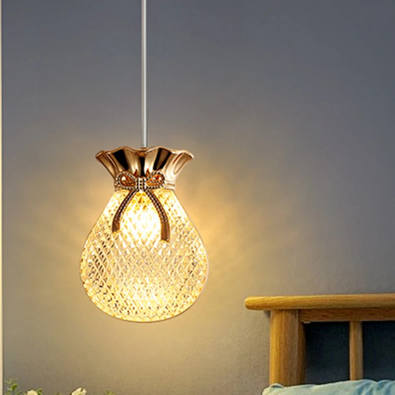 New Designer Pendant Light Suspension Hanging Led Living Bedroom Kitchen Modern Fixture Bar Lucky Bag Indoor Deco Glass Lamp