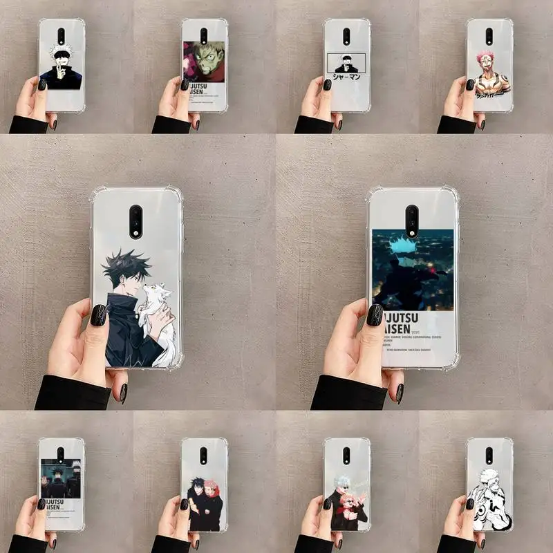 

Jujutsu Kaisen Satoru Gojo anime Phone Case Transparent For OnePlus MEIZU MEITU M 7 8 9 16 17 T PRO XS moible bag