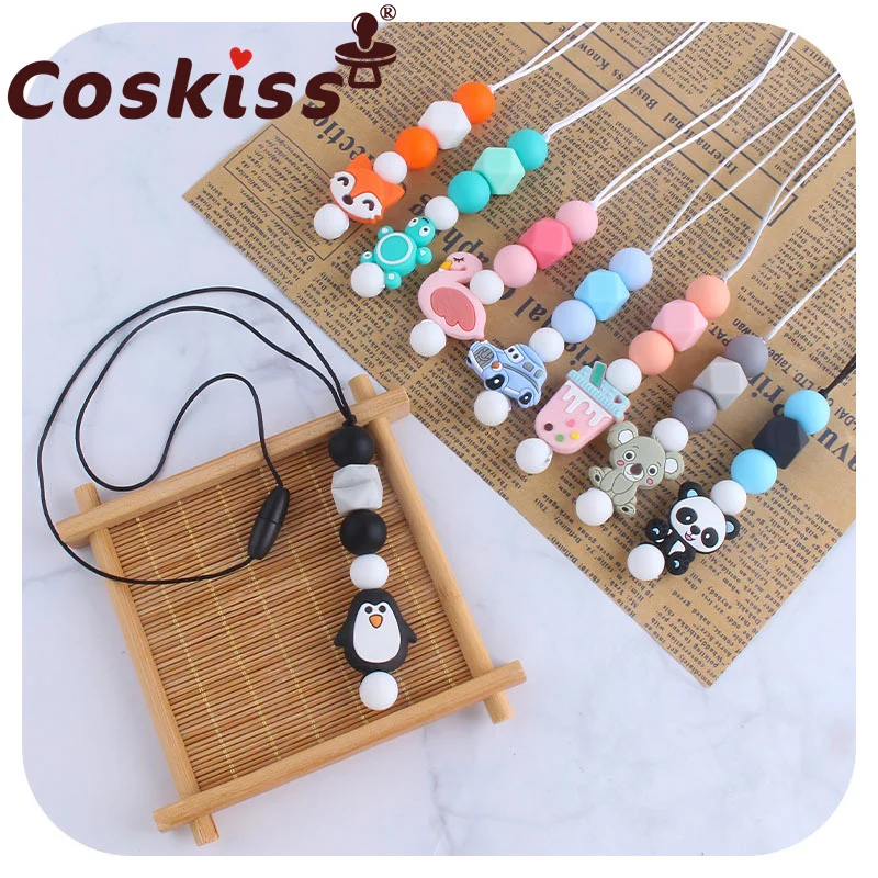 Coskiss 1 Uds de Ainmal dentici&oacute;n collar Mom para lactancia beb&eacute; masticar collar exento de BPA silicona perlas regalo de la Ducha del beb&eacute;-0