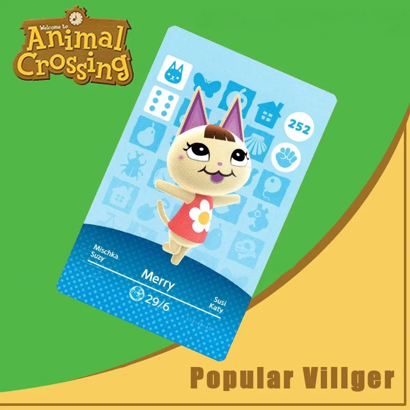 Карта Amiibo 252 для пересечения животных Веселая карта амиибо Серия 3 Nfc игры Ns Прямая