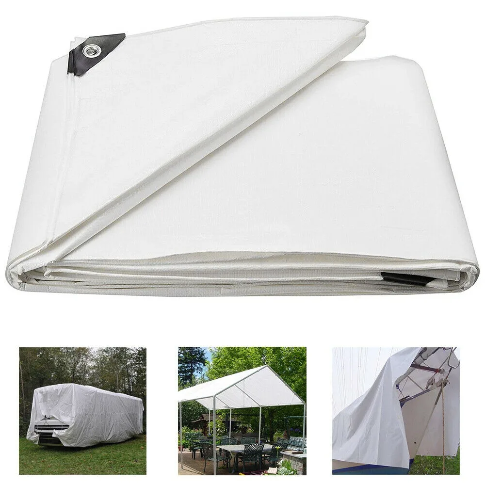 Heavy Duty Waterproof Tarpaulin Thicking Canvas Thickening Outdoor Awning Sunshade Cloth Car Cover Porch Patio Roof