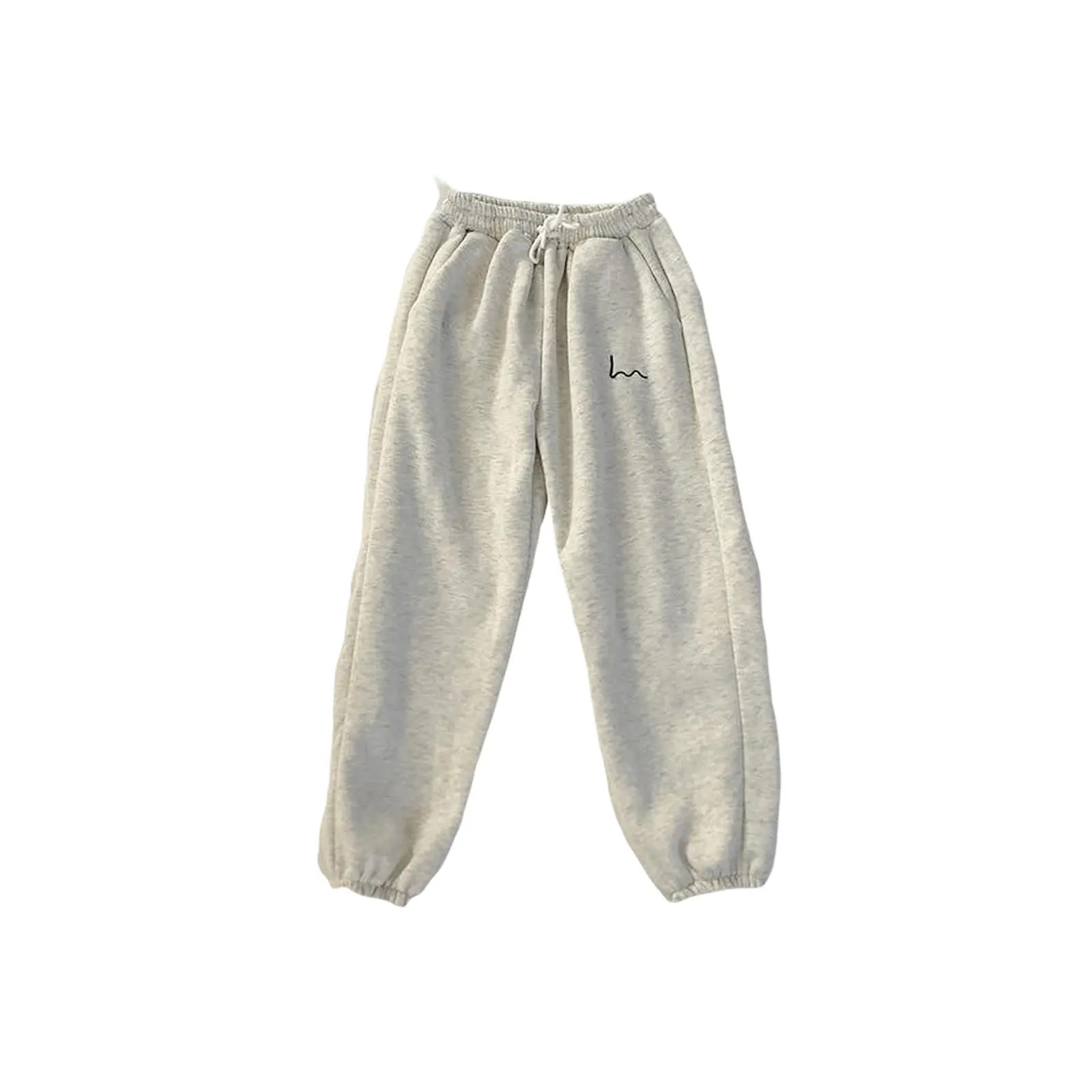 

2021 Women Casual Harem Pants, Elastic High Waist Sweatpants with Pockets, Black/ Wine Red/ Grey/ White