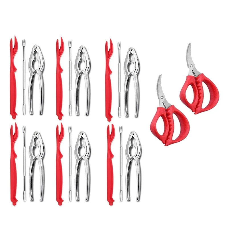 

Набор инструментов для морепродуктов 20 шт., крекеры для ног крабов и инструменты включают крекеры крабов, ножницы для лобстеров с сумкой для...