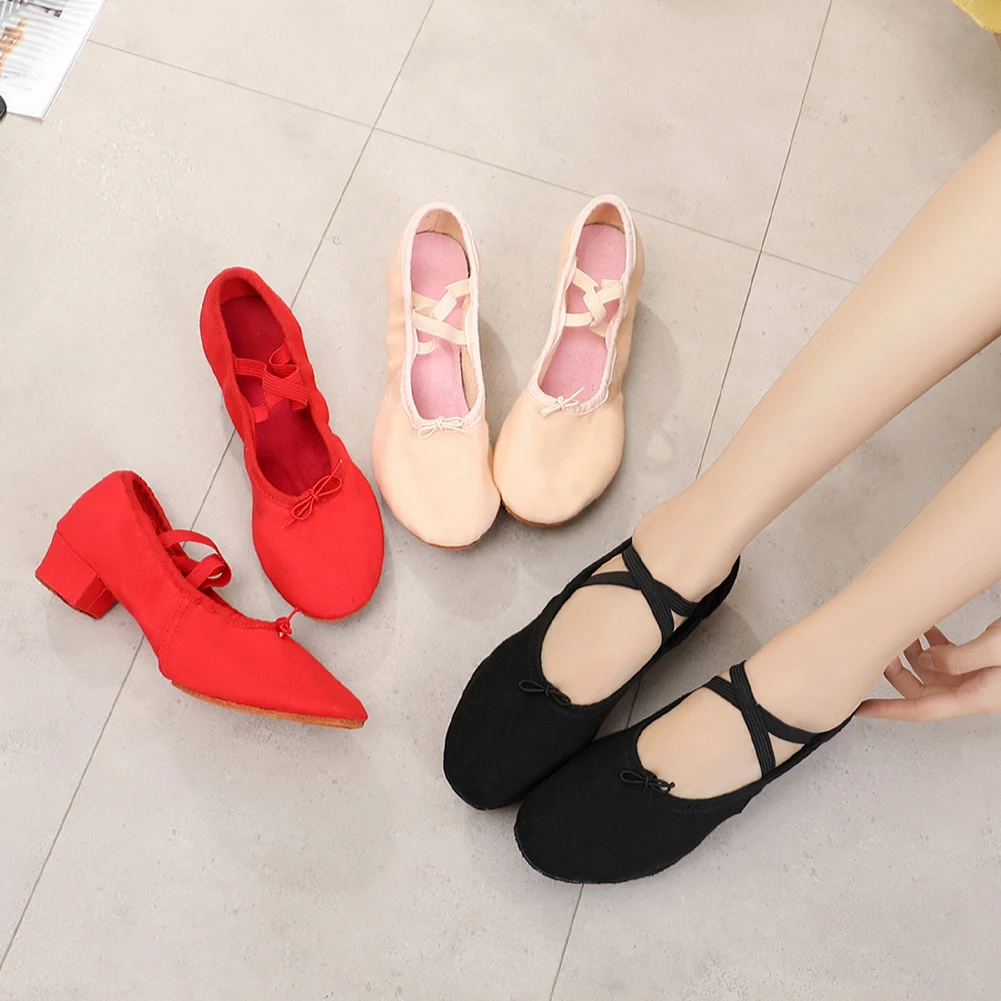 Качественная парусиновая обувь для джазовых танцев на шнуровке мягкие балетные