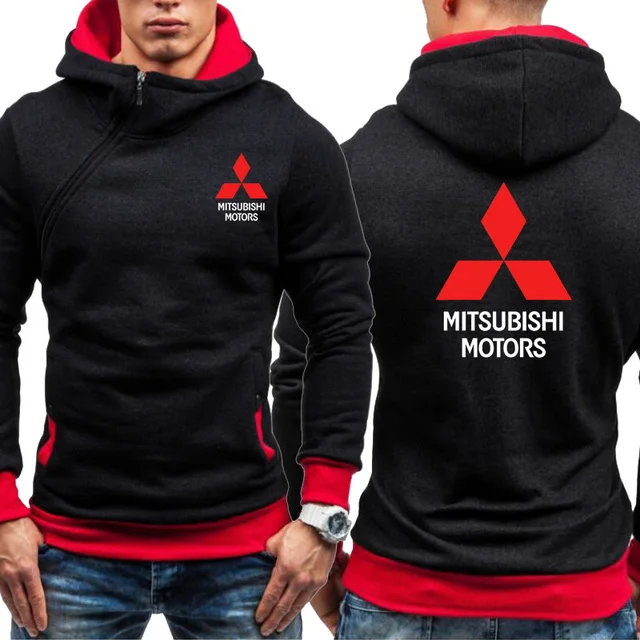 

Hoodies Men for Mitsubishi Car Logo Print Casual Hip Hop Harajuku Long Sleeve Fleece Warm Hooded Sweatshirts Mens zipper Jacket