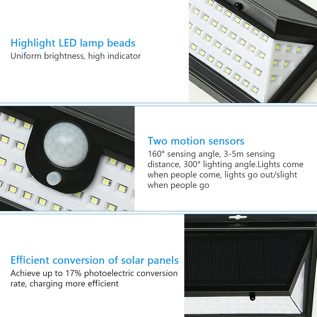 260 светодиодный солнечный светильник уличный на солнечной энергии с движения PIR