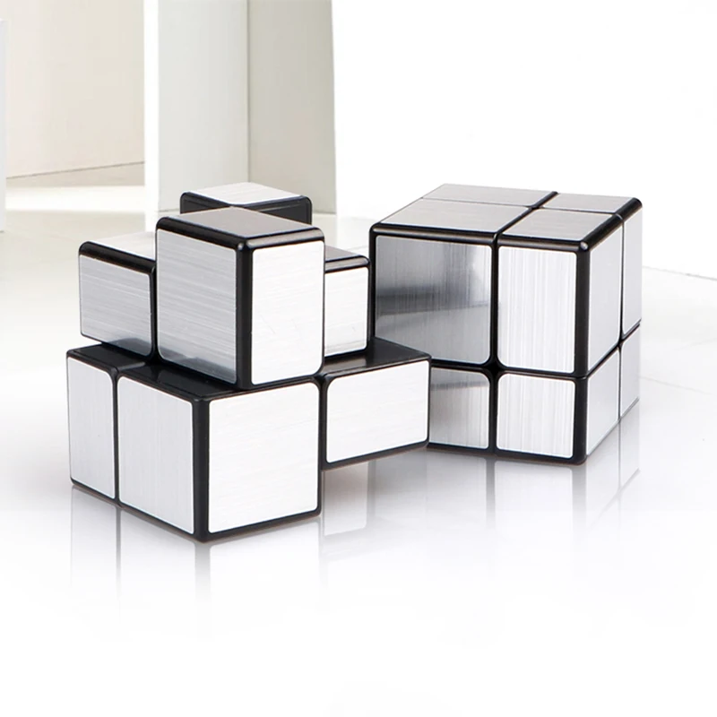 Qiyi 3x3 Magic Mirror Cube Puzzle 3x3x3 2x2 серебристые золотые наклейки скоростные кубики