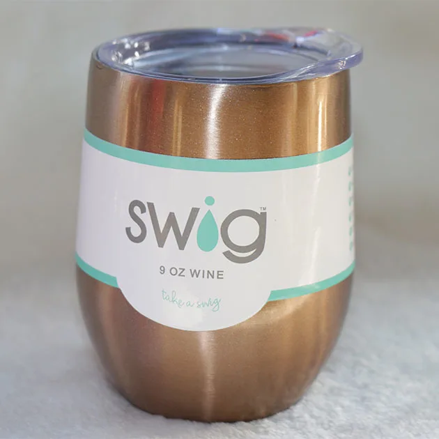 Swig кружки винного цвета Termos Tumber кружка из нержавеющей стали Термос Stemless 9oz с крышками