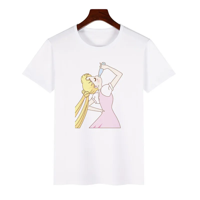 

Cotton Sailor Moon Summer Anime New Harajuku Fashion Casual Short Sleeve T-shirt Sweet Vintage Fun Urban Crew Neck Spot