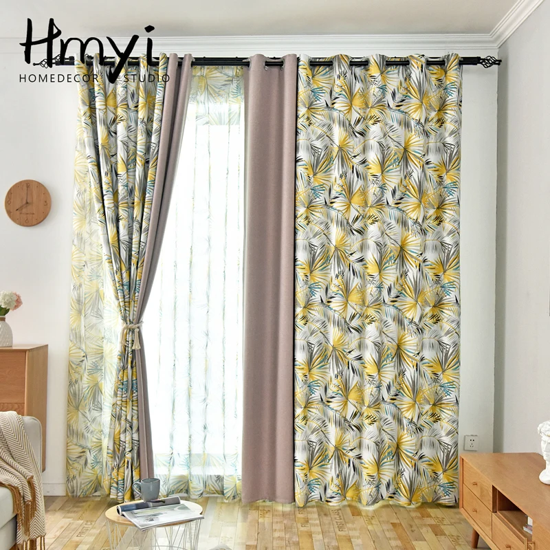 Американский пасторальный цветочный вышитые шторы для гостиной занавески окон