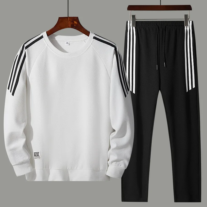 Мужской спортивный костюм свитер Модный пуловер с длинным рукавом Молодежный