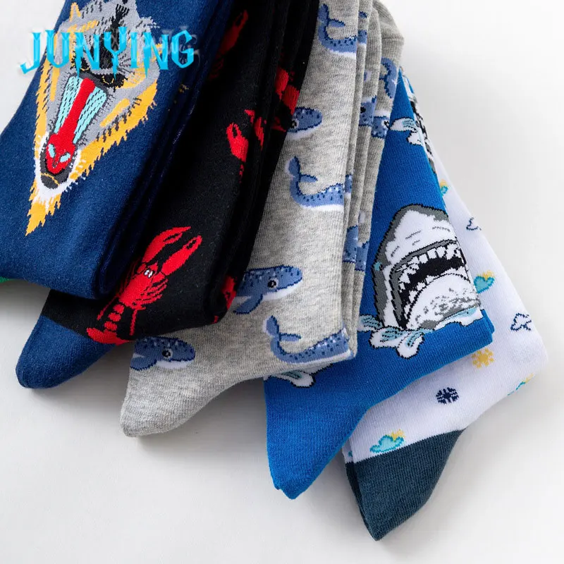

Creative Crayfish Long Socks Tube Men's Casual Cotton High Quality Personalized Novelty Harajuku Breathable Print Cool