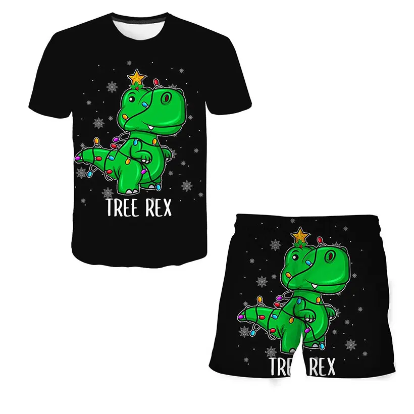 

Toddler Kids Baby Boys Cartoon Dinosaur T-shirt Tops+shorts Outfits Set newborn short sleeve clothes suit for kids t shirt