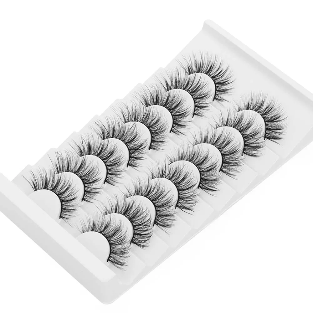 8 пар 3D накладные ресницы из норкового волоса объемные пушистые Густые