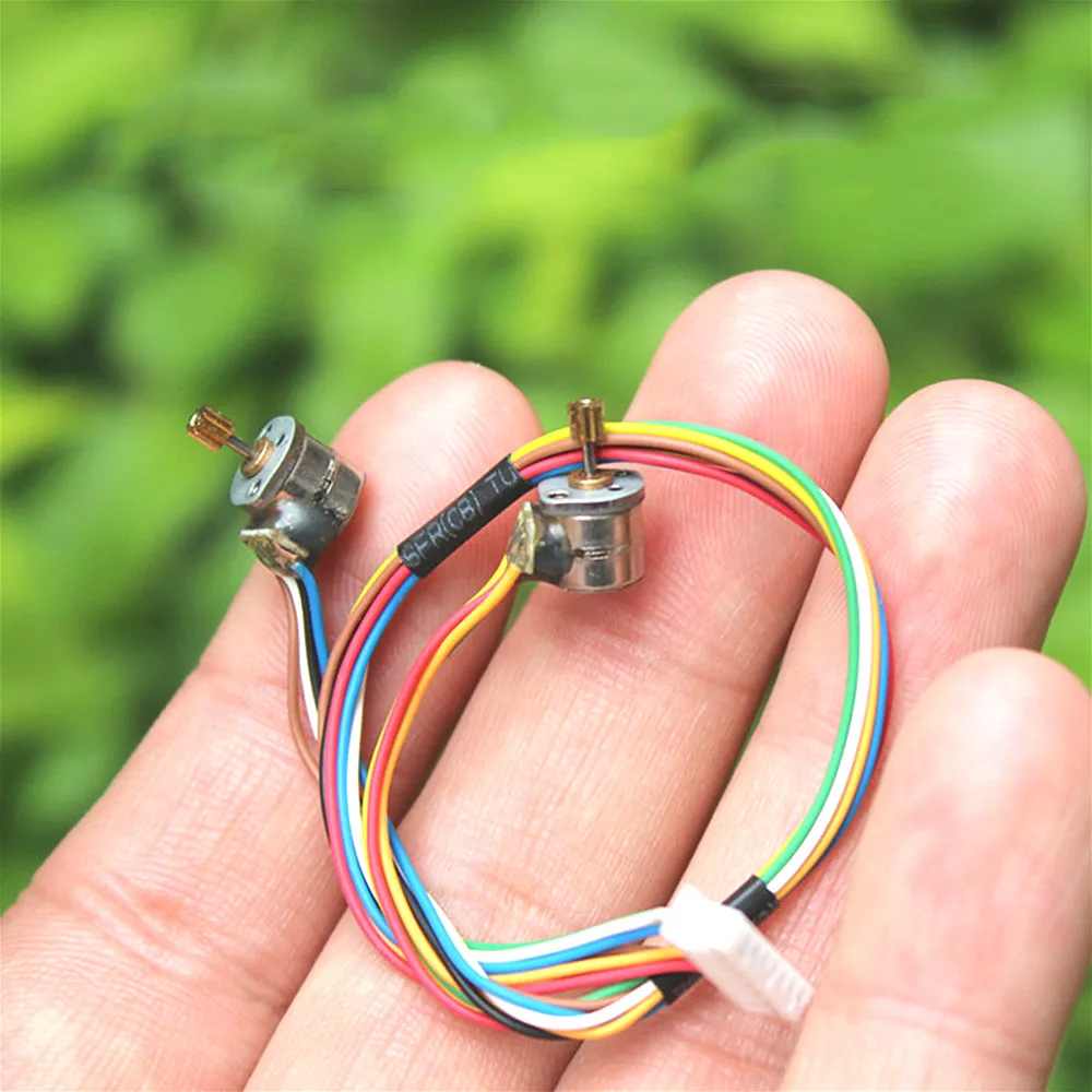 Пара Мини 6 мм шаговый двигатель электрический 2-фазный 4-проводной с 9 зубьями 0 2