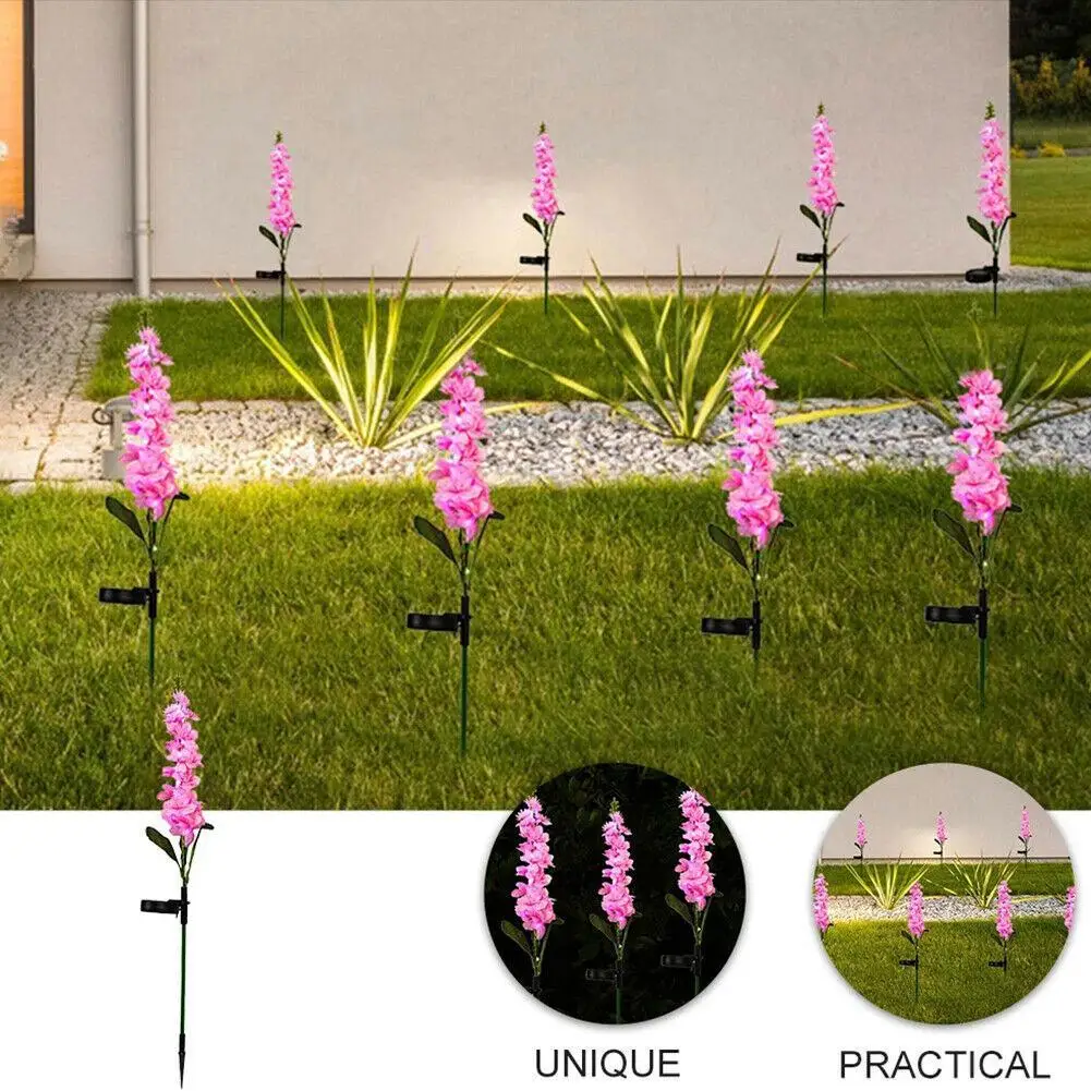 

1Pc Solar Power Violet Flower Landscape Light Lawn Patio Yard Lighting Ornaments Outdoor Lamp Pathway Path Garden Decoratio J7D7