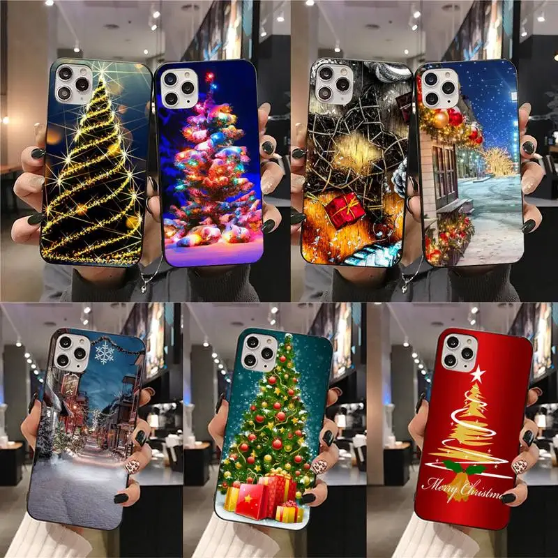 christmas scene new years atmosphere phone case for iphone 12 pro max mini 11 pro xs max 8 7 6 6s plus x 5s se 2020 xr case free global shipping