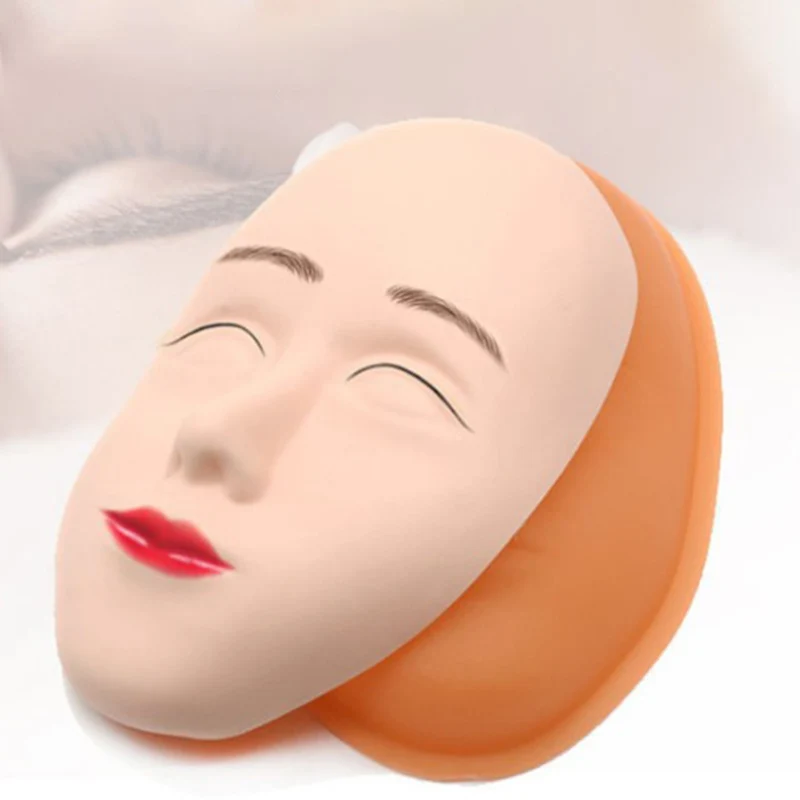 

5D Facial Tattoo Training Head Silicone Practice Permanent Makeup Lip Eyebrow