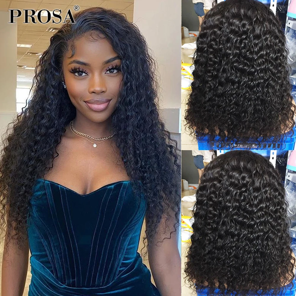 

Женские Короткие вьющиеся парики из человеческих волос, с челкой, с глубокой волной, 360