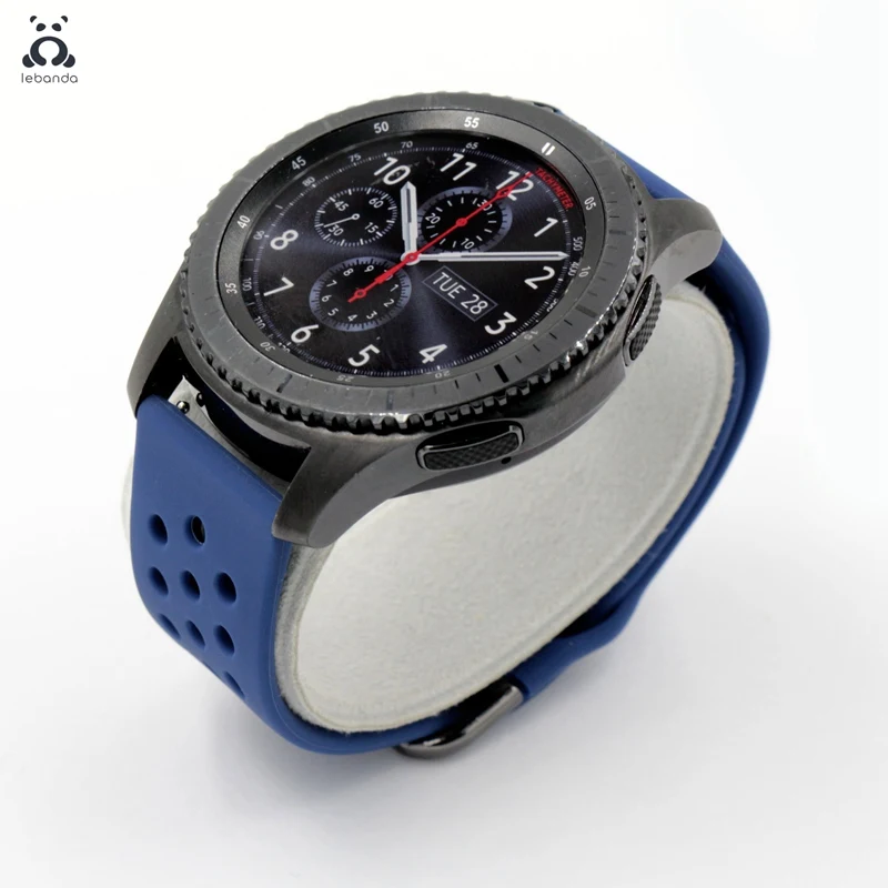 Lebanda спортивный ремешок для смарт-часов Galaxy Watch Active/42/46 мм, ремешок для HUAWEI GT силиконовый ремешок из мягкой дышащей ткани замена 20 мм/22 мм